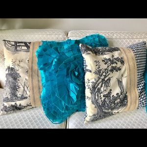 French toile pillows